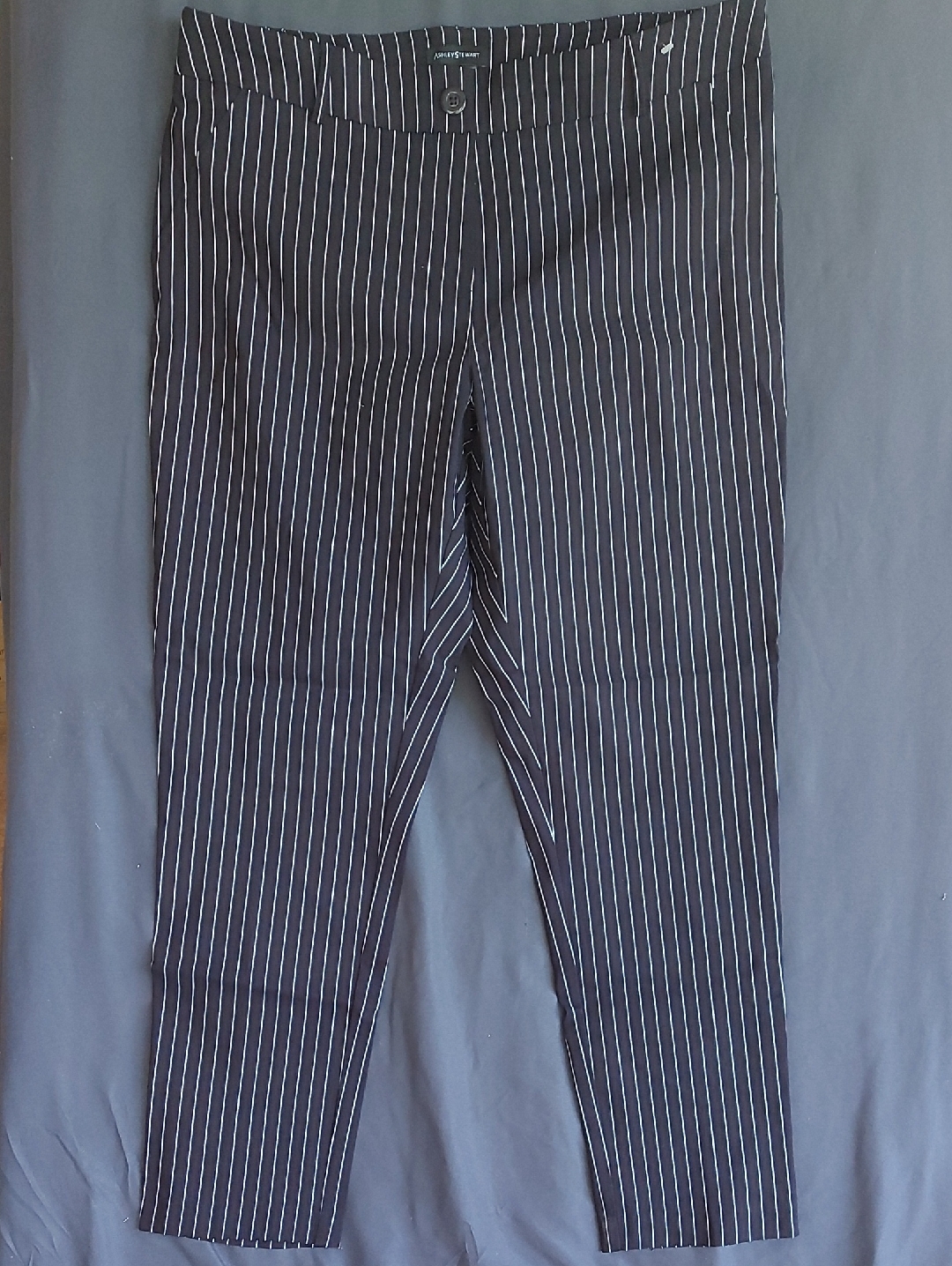 Ashley Stewart Black Pinstripe Skirt